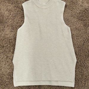 H&M rib-knit sweater vest in light taupe